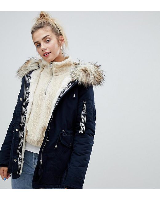 Bershka Parka in Marine in Blau | Lyst AT