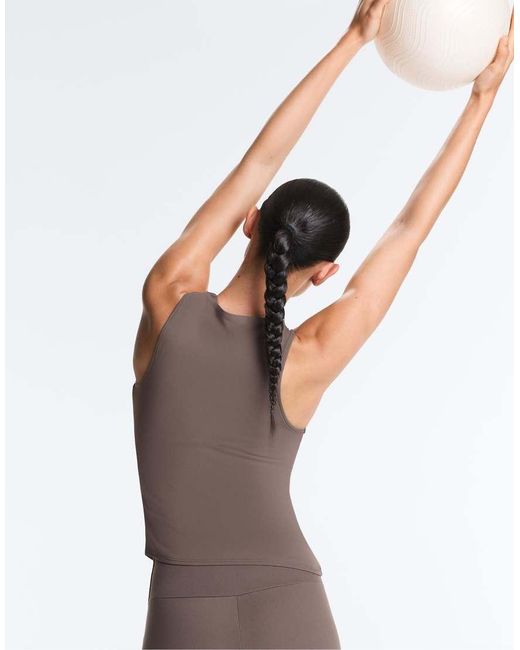 Oysho Purple Cross-over Sleeveless Comfortlux T-shirt