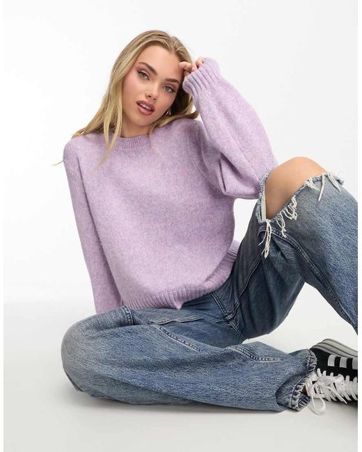 Jersey De Punto Texturizado De -Morado Monki de color Gray