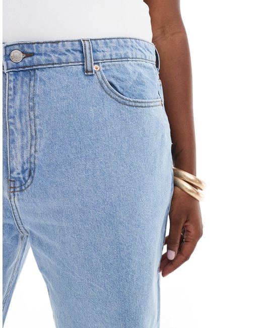 Don't Think Twice Blue Dtt Plus Katy High Waisted Cropped Straight Jeans