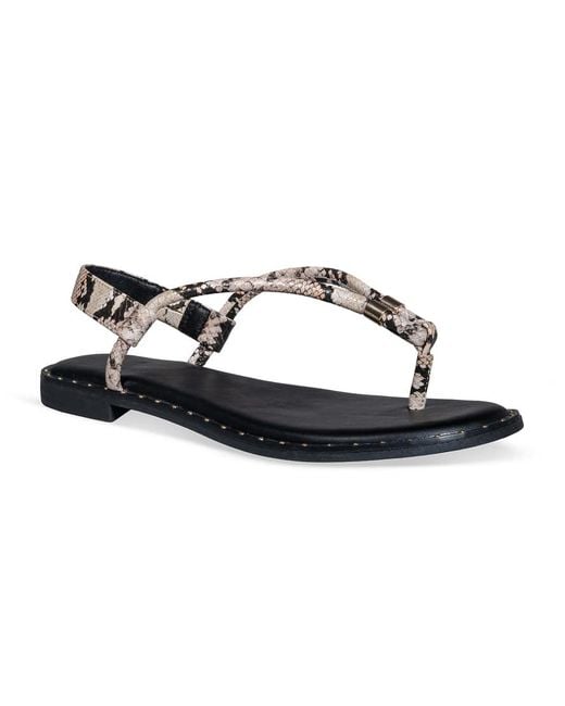 SEQWL Multicolor Flat Toe Post Sandals Summer Slingback Open Toe Beach Shoes