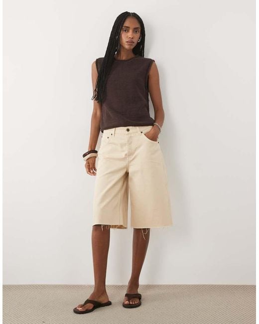 Abercrombie & Fitch Brown Knitted Pointelle Shell Top