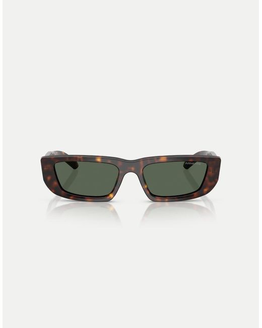 Arnette Green Al Rectangle Sunglasses With Lens for men