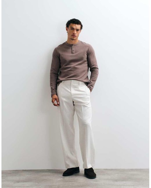 ASOS Multicolor Regular Long Sleeve T-shirt With Henley for men