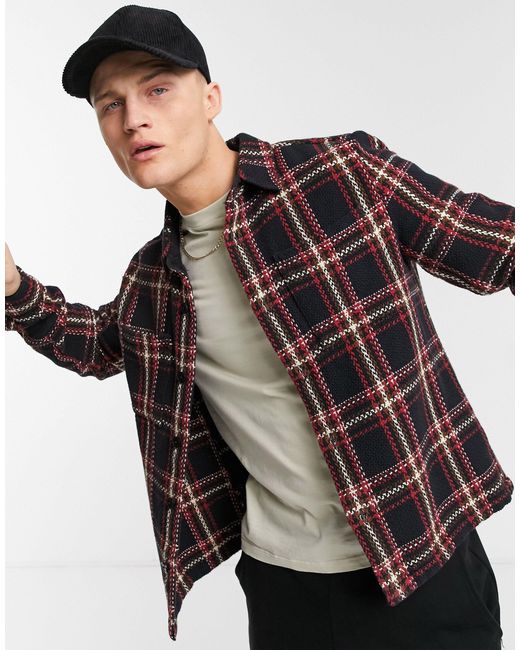 fleck check overshirt