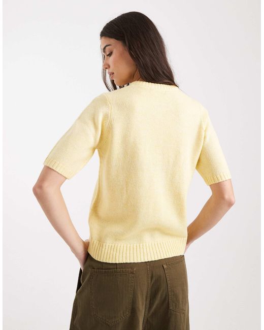 Threadbare Natural – kurzärmlige strickjacke
