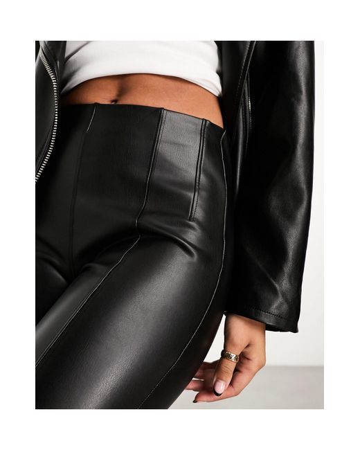New Look Black Faux Leather leggings