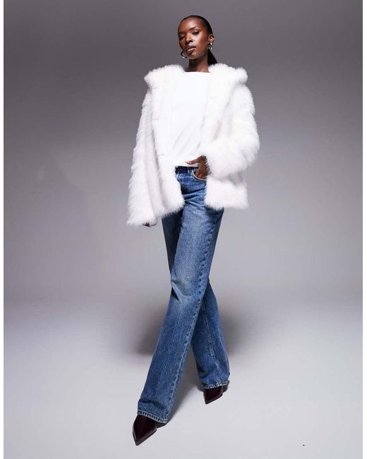 The Frolic White Exclusive Faux Fur Hooded Jacket
