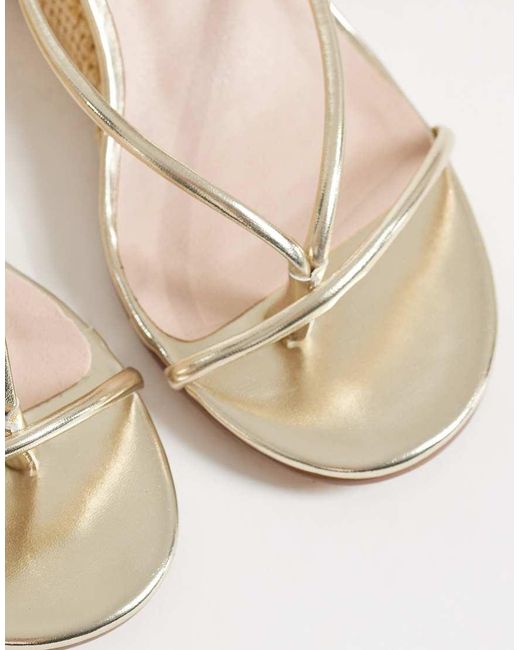 London Rebel White Mary Wedge Heeled Strappy Sandal