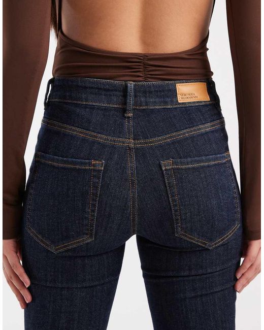 Vero Moda Blue Flash Mid Rise Flare Jeans