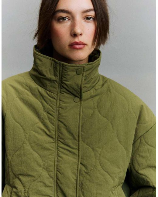 Bershka Green Padded Jacket