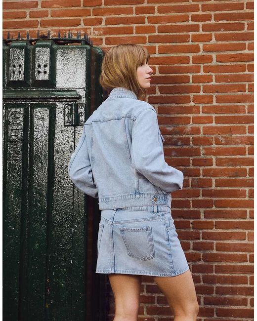 Bershka Blue Denim Jacket