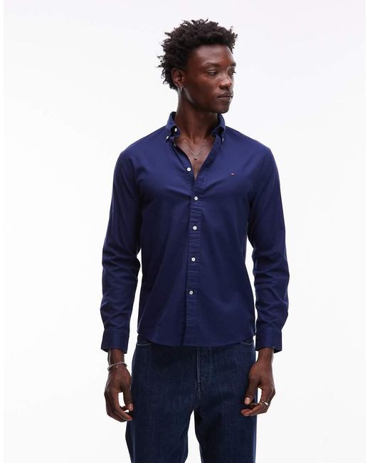 Tommy Hilfiger Blue Flannel Shirt for men