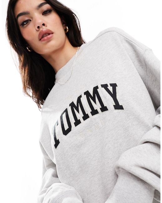 Tommy Hilfiger Gray Unisex Varsity Sweatshirt