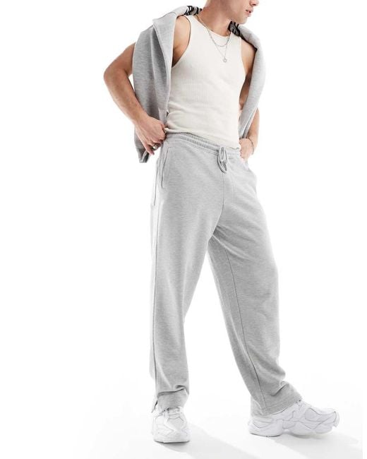 Pull&Bear Gray Wide Leg Joggers for men