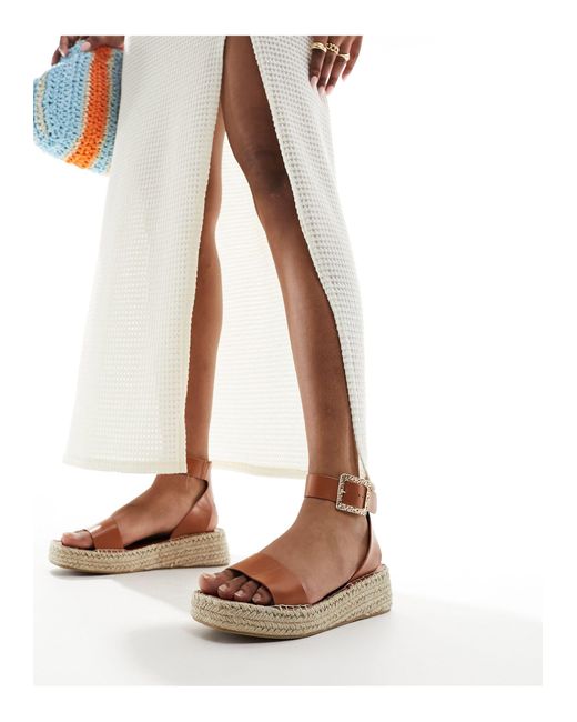 South Beach Natural Two Part Espadrille Sandals