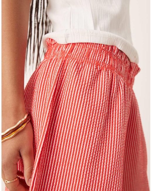 Gina Tricot Pink Seersucker Shorts