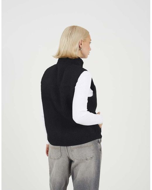 Brave Soul Blue Zip Through Fleece Gilet