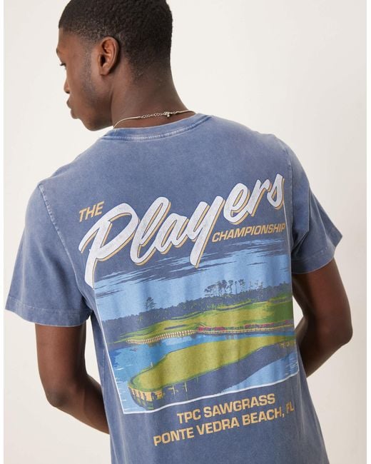 Abercrombie & Fitch Blue Motif Back Detail T-shirt for men