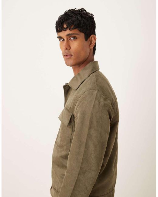 Mango Natural Button Down Jacket for men