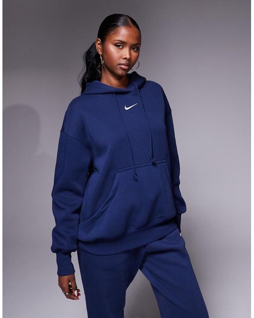 Sudadera Extragrande Con Capucha Phoenix Fleece De Nike de color Blue