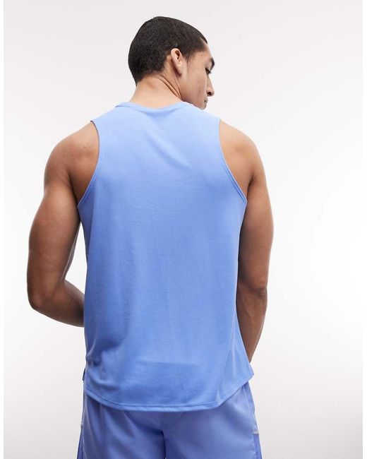 Nike Blue Miler Dri-fit Vest for men