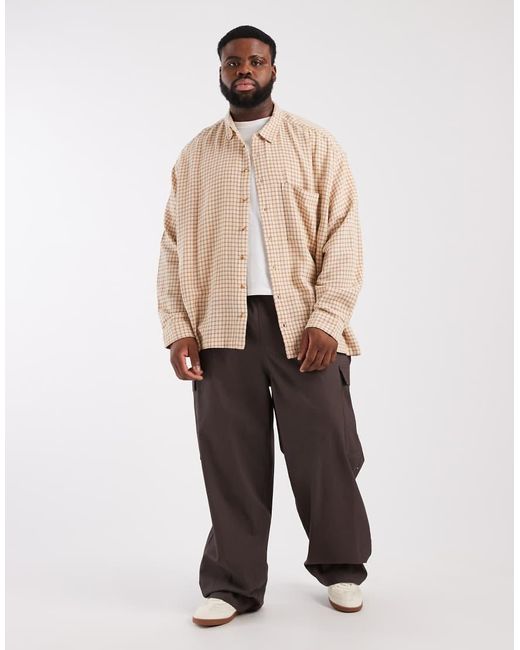 ASOS Brown Baggy Cargo Trousers for men
