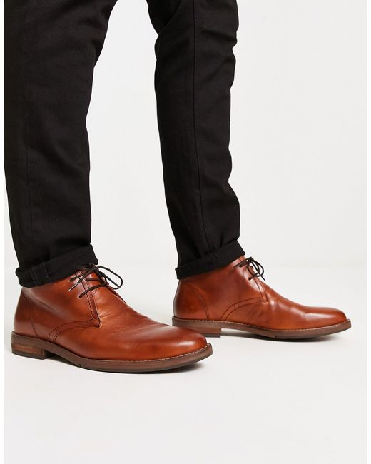 River Island Smart Leather Boots in Brown for Men | Lyst