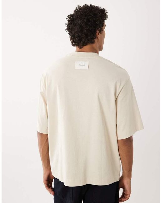 SELECTED Natural Heavyweight 220gsm Oversized T-shirt for men