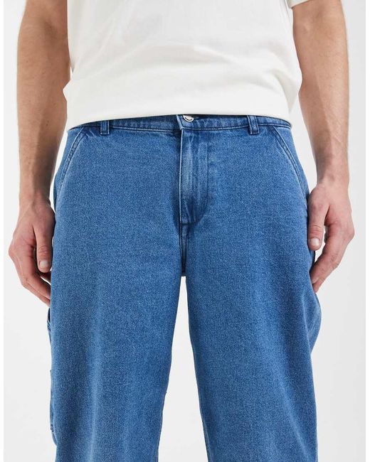 Blend Blue Denim Loose Fit Shorts Co-ord for men