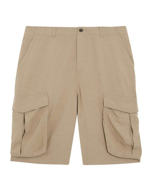 Lyle & Scott Natural Shorts Cotton Linen Cargo Shorts for men