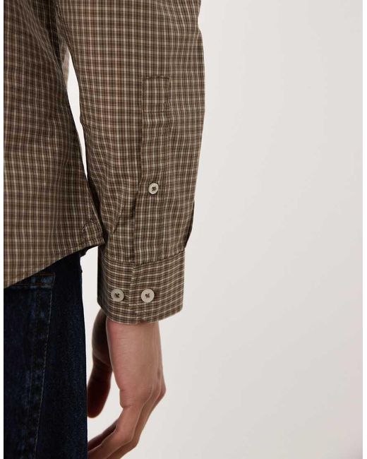 Mango Natural 100% Cotton Gingham Shirt for men