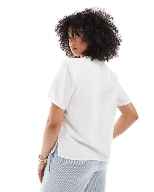 New Look White Button Down Shell Top