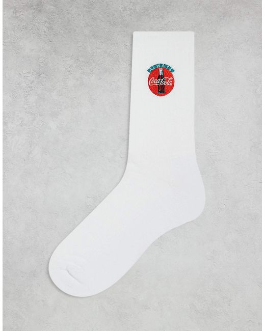 ASOS White Coke Embroidery Socks for men