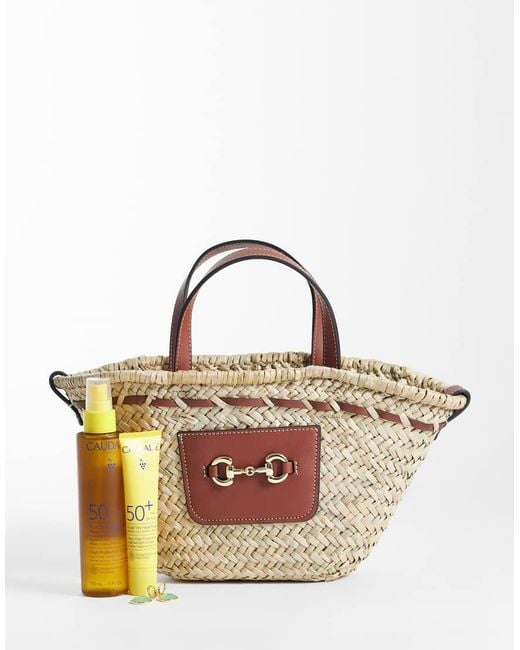Mango Natural Raffia Bucket Crossbody Bag