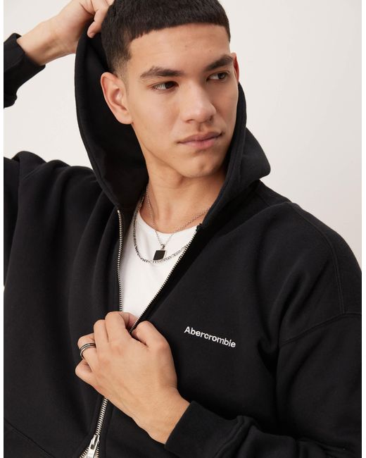 Abercrombie & Fitch – kapuzenjacke in Black für Herren