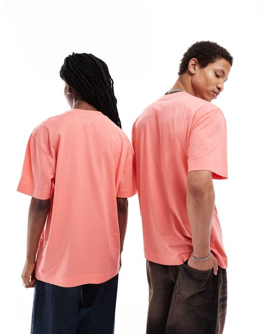 Unisex - t-shirt - corail Collusion en coloris Red