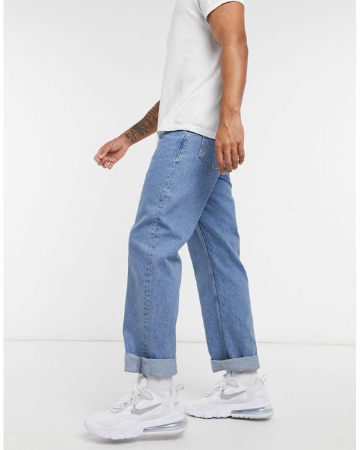 TOPMAN Denim baggy Jeans in Blue for 