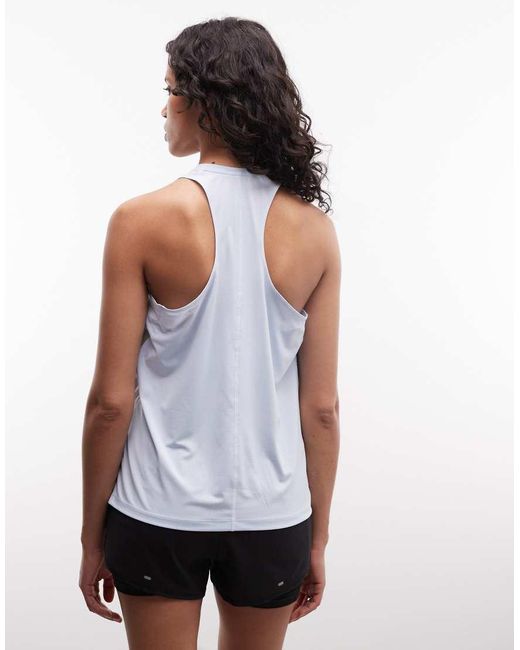 Adidas Originals White Adidas Running Vet Top With Three Stripes