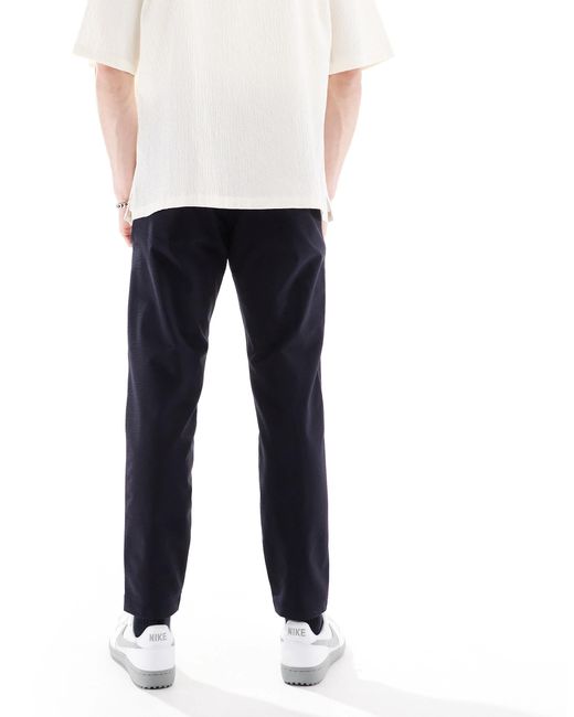 Boss – strukturierte, schmal zulaufende chinohose in Gray für Herren