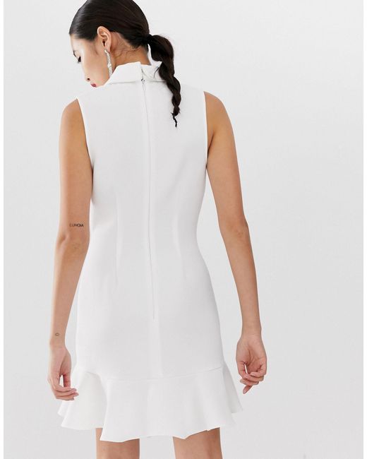 river island white tux dress