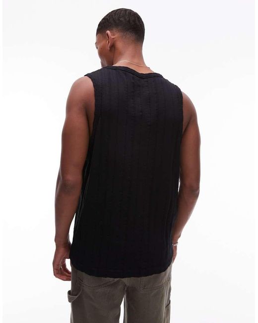 AllSaints Black Denver Vest for men