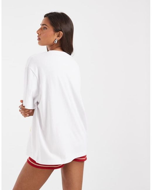 ASOS Blue Oversized T-shirt With Hackney Flower Graphic