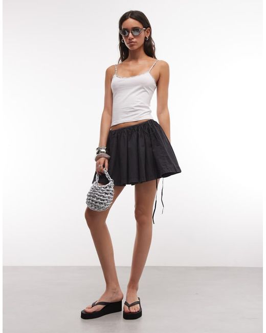 Weekday White Volume Mini Skirt