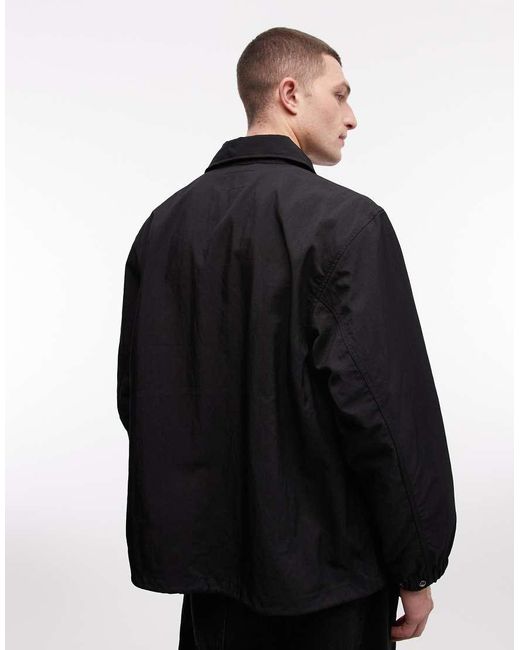 Carhartt Black Eightynine Logo Coach Jacket for men