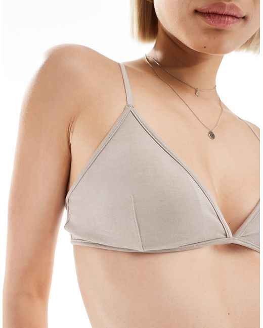 Monki Natural Mix And Match Super Soft Padded Bra