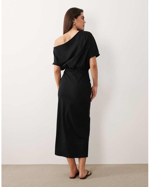 ASOS Black Sleeveless With Scarf Detail Blouson Maxi Dress