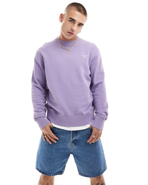 Superdry – vintage – sweatshirt in Purple für Herren