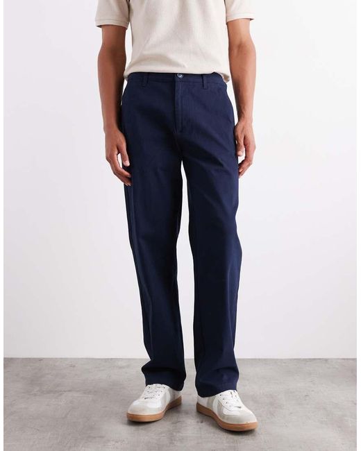 ASOS Blue Straight Chinos for men