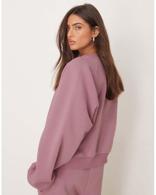 ASOS Pink Balloon Sleeve Sweat Co-ord